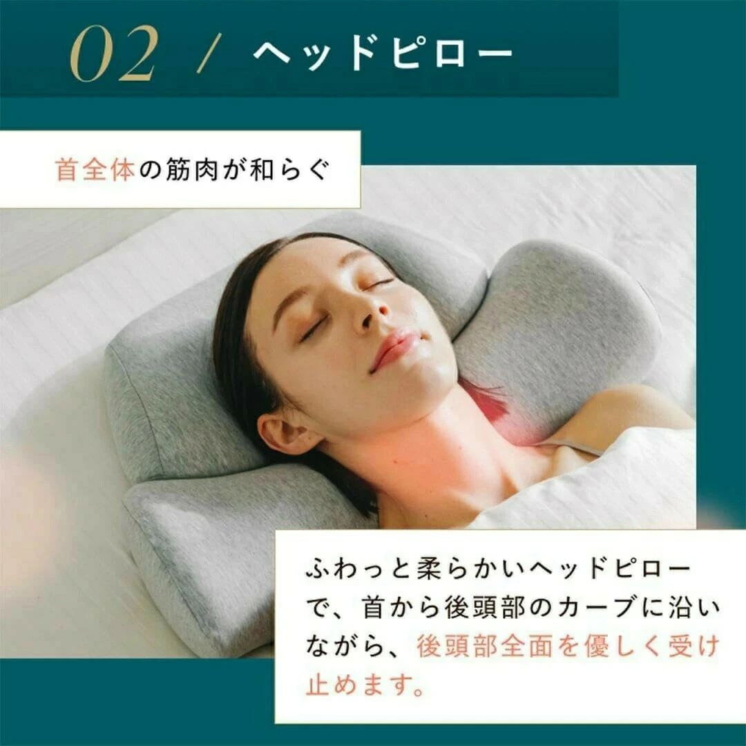 肩こり 首痛 横向き対応 低反発枕 温め機能付き 安眠 快眠枕 いびき改善 ストレー...