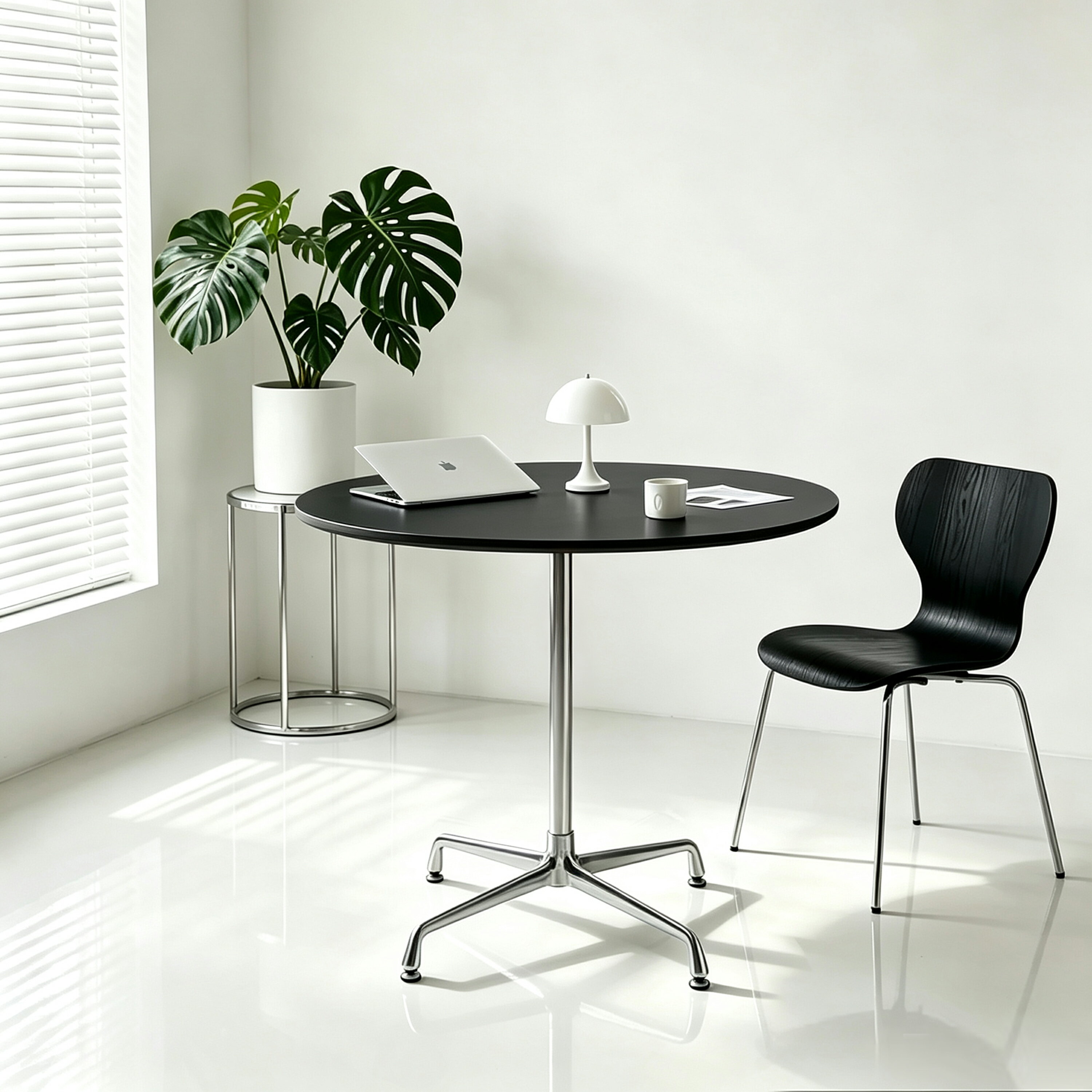 樂天商城 - 【新品10～15％OFFクーポン】 カフェテーブル 円形 直径80cm 70cm 60cm 丸テーブル おしゃれ 曲線脚デザイン 白 黒 木目 ダイニングテーブルおしゃれ 北欧 省スペース パソコンテーブル センターテーブル 組立簡単 一人暮らし リビング 1本脚 一人暮らし 韓国 インテリア