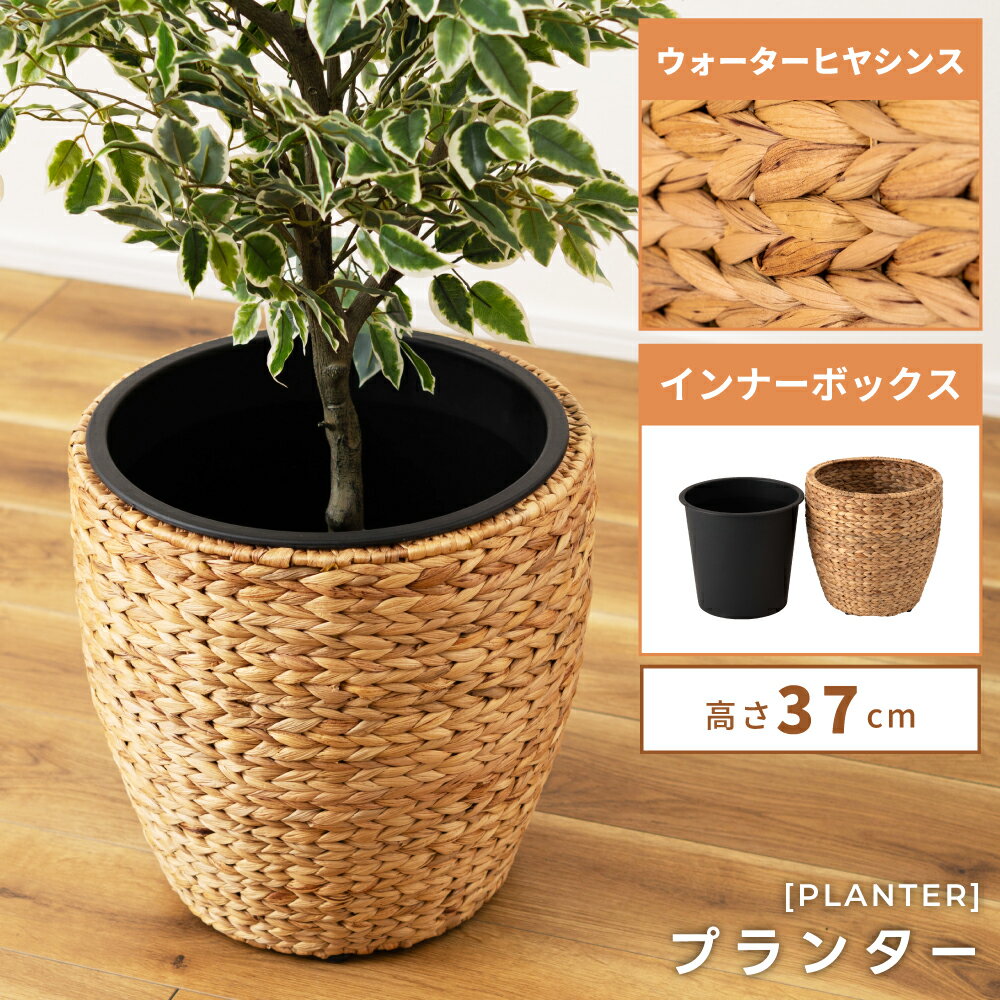 乐天商城 - 【Lサイズ】 プランター 9号 9号用 植木鉢 グリーンポット 鉢植え ヒヤシンス ウォーターヒヤシンス 水草 アジアン リゾート インナーボックス 丸洗い ごみ箱 ゴミ箱 分別 野菜ストッカー キッチン 軽量 軽い ベージュ ブラウ 新生活