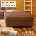 【10%OFFクーポン配布中!6日23:59迄】オットマン 足置き 足置 スツール ソファ 座面高41cm 高さ41cm 幅96cm 正方形 ポケットコイル ク...