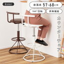 【10%OFFクーポン配布中!29日23:59迄】カウンターチェア おしゃれ 北欧 昇降式 背もたれ付き 高さ調整 回転式 360度 チェアー 椅子 イス キッ...
