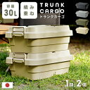 \ 10%OFFクーポンすぐ使える! / トランクカーゴ 単品 2点セット 30L リス 浅型 浅い 積み重ね スタッキング ロータイプ おしゃれ 座れる 収納 ボックス ケース 頑丈 コンテナボックス プラスチック 防水 蓋 フタ付き 屋外 キャンプ アウトドア 防災 収納 敬老の日