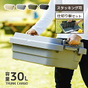 \ 10%OFFクーポンすぐ使える! / トランクカーゴ 30L 仕切り板付き リス 浅型 浅い 積み重ね スタッキング ロータイプ おしゃれ 座れる 収納 ボ...