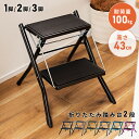 【10%OFFクーポン配布中!6日23:59迄】脚立 踏み台 2段 1脚 2脚セット 3脚セット 折りたたみ 薄い 軽量 室内 足場台 階段 段差 ゴム 折り畳...