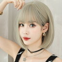 ウィッグ ボブ ショート フルウィッグ 女装 wig ストレート かつら レディース おしゃれ 前髪 耐熱 ボブ ウィッグ かつら ストレート ショートボブ ウィッグ ぱっつん前髪 ウィッグ 自然 日常 カツラ 耐熱(4)