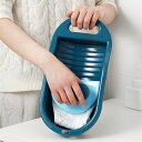 ミニ洗濯板 波型洗濯板 手洗いボード 手を痛めない ハンドル 付き 携帯にも便利な洗濯板 旅行用 時短でお洗濯 滑り止め 手の保護 靴下 タオルのクリーニングな...