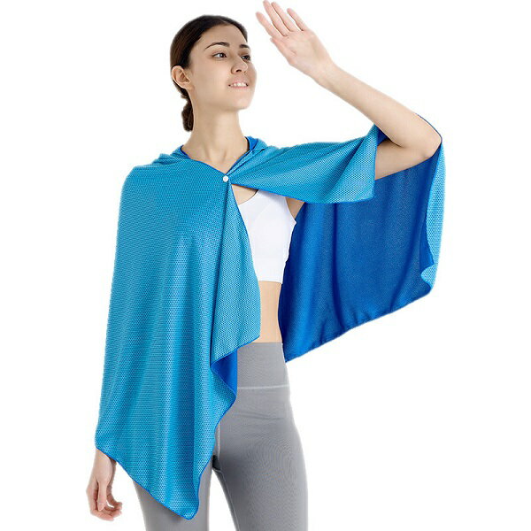 UVカット ポンチョ 大判 140×60cm 冷感ポンチョ 日よけ フード付き 紫外線99%遮断 アウトドア 通勤 スポーツ 熱中症対策 軽量 洗濯可