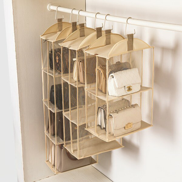 【無料送料】2/3/4 コンパートメントのスペースを節約する取り外し可能なポーチハンギングオーガナイザ..