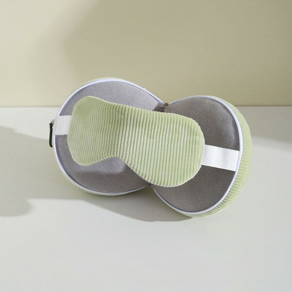 【無料送料】遮光機能付きU字型枕＆仮眠用アイマスクセット - 6色展開、旅行用　ポータブル多機能オフィス昼寝クッション