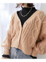 【SALE/50%OFF】ハートケーブルカーディガン MAJESTIC LEGON マジェスティックレゴン トップス カーディガン グレー ブルー ベージュ ホ...
