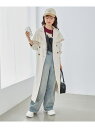 【SALE/40%OFF】ケープロングトレンチコート MAJESTIC LEGON マジェスティックレゴン ジャケット・アウター トレンチコート ホワイト ブル...