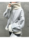 【SALE/33%OFF】オーバーサイズボアブルゾン MAJESTIC LEGON マジェスティックレゴン ジャケット・アウター ブルゾン・ジャンパー ホワイト...