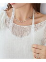 【SALE/10%OFF】レース×チェーンネックレス MAJESTIC LEGON マジェスティックレゴン アクセサリー・腕時計 ネックレス ホワイト【RBA_...