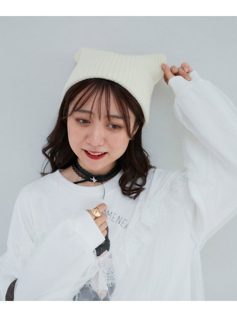 【SALE／35%OFF】スクエアニットキャップ MAJESTIC LEGON マジェスティックレゴン 帽子 ニット帽・ビーニー ホワイト グレー【RBA_E】[Rakuten Fashion]