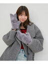 【SALE/30%OFF】キャットファーミトン MAJESTIC LEGON マジェスティックレゴン ファッション雑貨 手袋 グレー ベージュ ブラック【RBA...