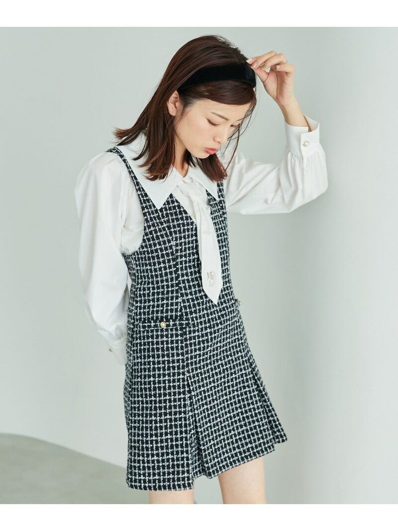 【SALE／67%OFF】前後2wayミニジャンスカ MAJESTIC LEGON マジェスティックレゴン ワンピース・ドレス ジャンパースカート ブラック ホワイト【RBA_E】[Rakuten Fashion]