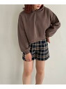 【SALE/40%OFF】裏起毛ショートフーディ MAJESTIC LEGON マジェスティックレゴン トップス パーカー・フーディー グレー ピンク ブラウン...