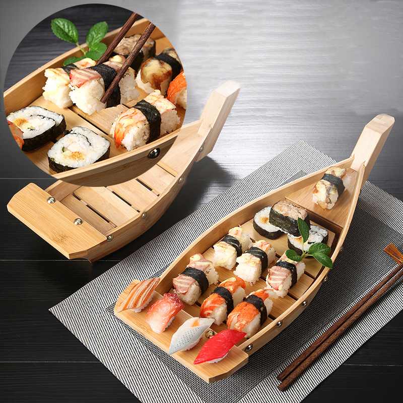 船盛り 器 皿 刺身 刺盛り 舟盛り寿司ボート 寿司船 寿司盛台 刺身盛台 寿司 ボート ランチプレート 和食器 木材 盛り合わせ 寿司食器 寿司ツール