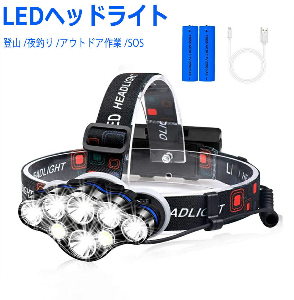 LEDヘッドライト 超強ルーメン ヘッドライト　最高輝度 2022最新仕様 充電式 ズーム機能　4段階の点灯モード 登山 夜釣り アウトドア作業 SOSヘッドライト LED 充電式 LEDヘッドランプ 1000ルーメン 防災 ライト 作業灯 CREE