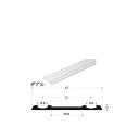 【イーグル 浜国】AERA (アエラ) レール ダブル(P-33)長さ:3000mm TKシルバー 435-502 ※1本売り※穴加工無・ビス無