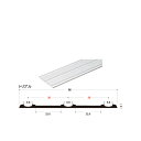 【イーグル 浜国】AERA (アエラ) レール トリプル(P-36)長さ:3000mm TKシルバー 435-517 ※1本売り※穴加工無・ビス無