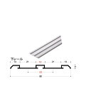 【イーグル 浜国】アルミ敷居 ( 下レール 敷居) ダブル(P-33)長さ:3000mm TKシルバー 436-208 ※1本売り ※穴加工無・ビス無