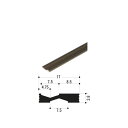 【イーグル 浜国】リバーシブルレール RSレール 6分 長さ:3000mm アルミ(ブロンズ) 442-813 ※1本売り ※穴加工無・ビス無