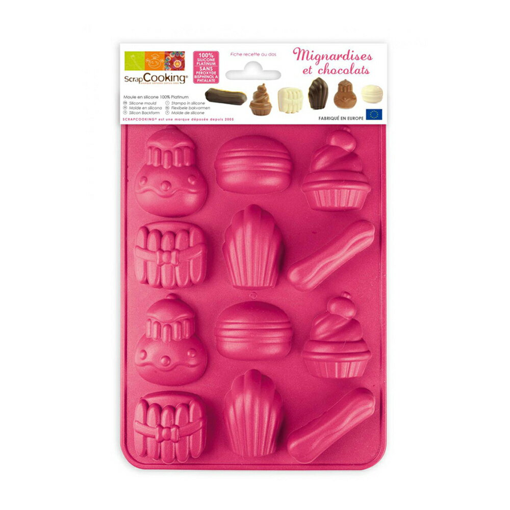 楽天馬嶋屋菓子道具店スクラップクッキング チョコレート型 ピンク チョコレートスイーツ シリコンゴム型 Mould chocolate sweets