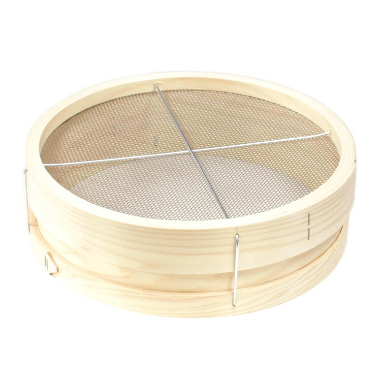 木枠 砂糖 ふるい 10メッシュ 外枠 10寸 30cm ステンレス 網 | 砂糖ふるい