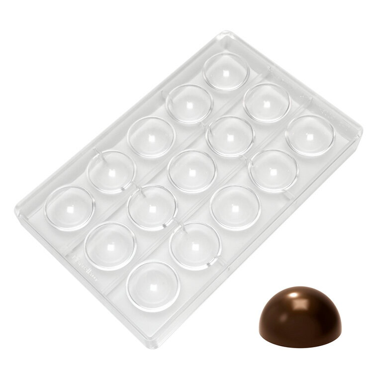 マルテラート チョコ型 3個付 半球  | Martellato 入荷時期により材質が異なります プラスチック カラー 白 または 透明 色はお選び頂けません