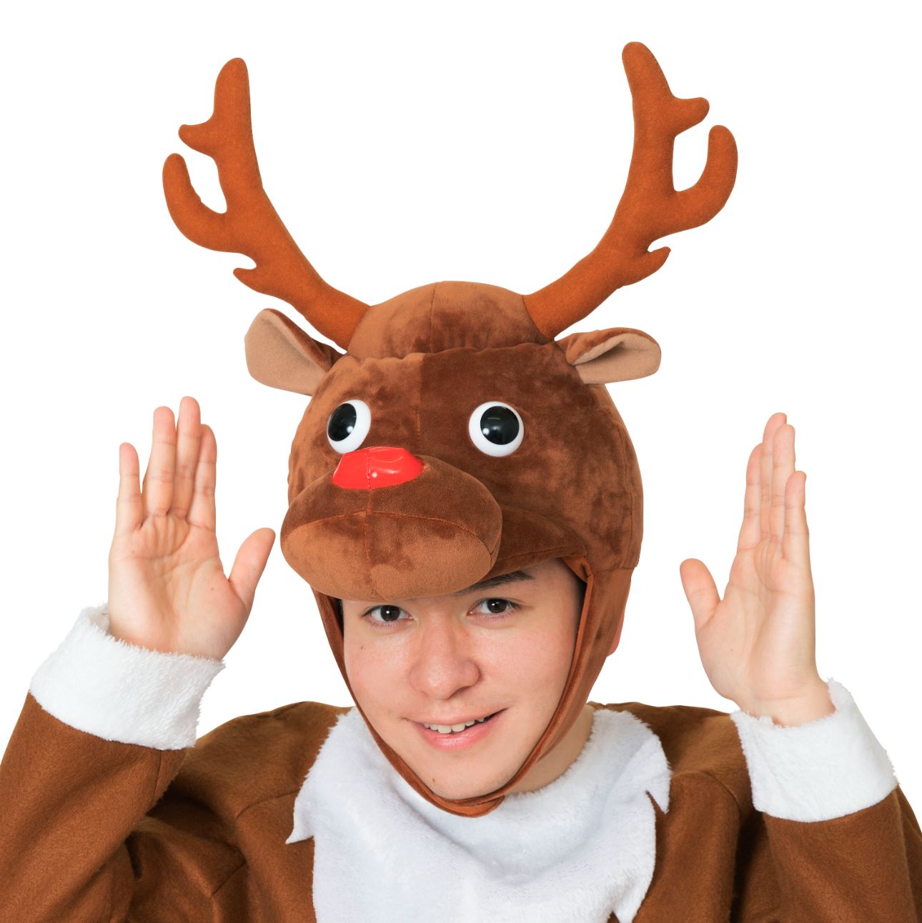 コミカルトナカイかぶりもの 面白 お笑い 簡易仮装 お手軽 クリスマス