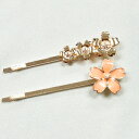 桜2個セットピン ゴールド 和柄 和小物 和雑貨 ヘアピン ピン ヘアアクセサリー 髪飾り おしゃれ
