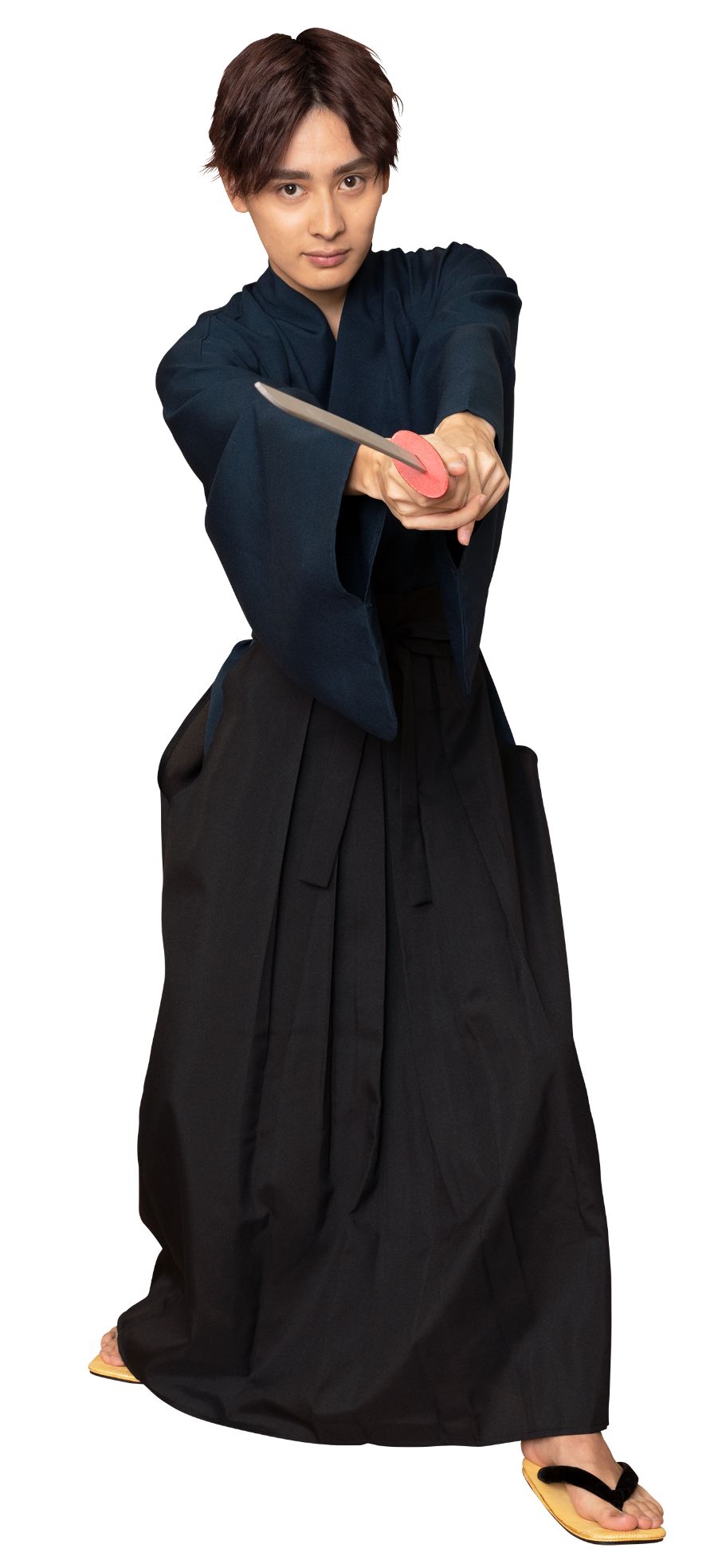 MENコス 侍 紺×黒 サムライ SAMURAI 剣士 道着 武士 戦国 剣士 武家 士人 なりきり