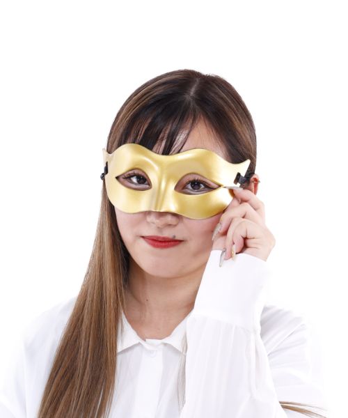 樂天商城 - ベネチアンマスク ゴールド 金 簡易仮装 カラーバリエーション 仮面 お面 コスプレ ハロウィン ハロウィーン halloween 復活祭