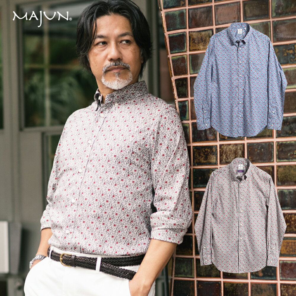 かりゆしウェア 日本製 沖縄 結婚 式 かりゆし 長袖 アロハシャツ アロハ シャツ ペア お揃い 男 男性 MAJUN マジュン majun ギフト プレゼン...