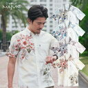 かりゆしウェア メンズ ☆ 新作 ☆ かりゆし 半袖 アロハシャツ アロハ 結婚式 沖縄 シャツ ペア お揃い 男 男性 MAJUN マジュン majun ギフ...