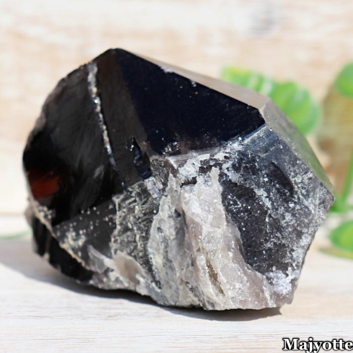 モリオン 中国産 【49.6mm×87.3mm×55.8mm 269.2g】 原石 ポイント 魔除け 邪気払い 守り石 浄化 天然石 パワーストーン 癒し ヒーリングストーン 玄関 リビング インテリア 置物 送料無料