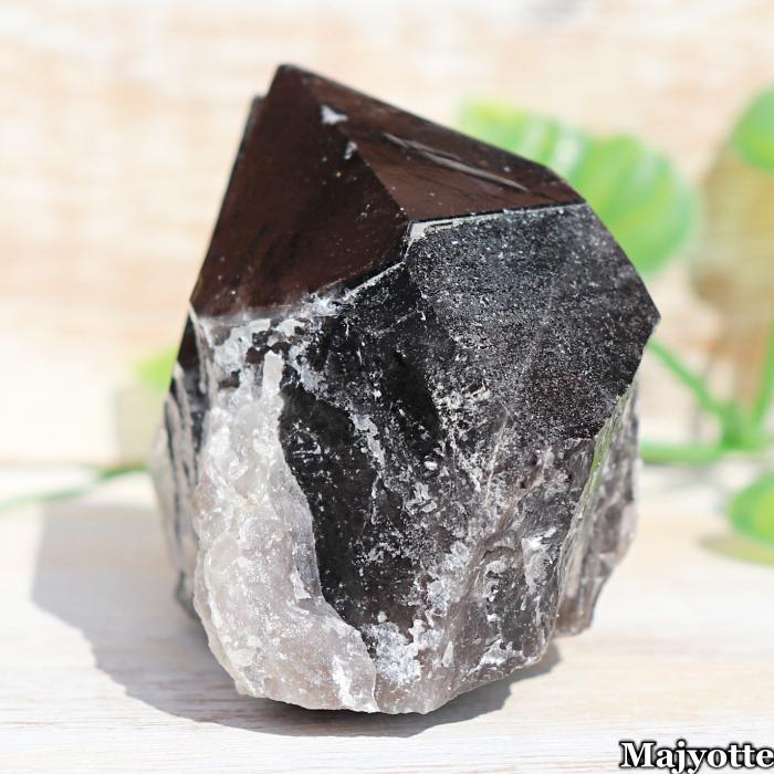 モリオン 中国産 【49.6mm×87.3mm×55.8mm 269.2g】 原石 ポイント 魔除け 邪気払い 守り石 浄化 天然石 パワーストーン 癒し ヒーリングストーン 玄関 リビング インテリア 置物 送料無料