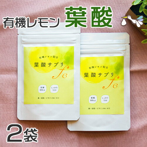 葉酸 サプリメント 2袋セット オーガニック 有機レモン 葉酸サプリ 妊活 ようさん 国産 葉酸サプリメント 天然葉酸 …