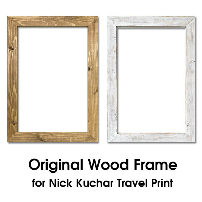 オリジナル ウッド フレーム ニックカッチャー Travel Print用 絵画 フレーム【Nick Kuchar ハワイ サーフ 雑貨 西海岸 ハワイアン 壁掛け ウッドフレーム 楽天ランキング 受賞 ナチュラルカラー 海外サイズ アートフレーム レトロ ハワイアンアート ヴィンテージ 木製】