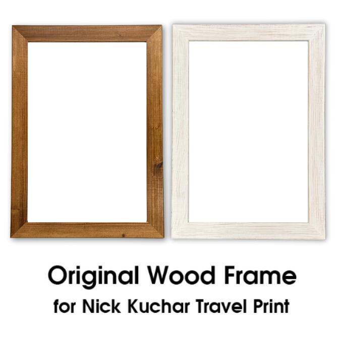 【ニックカッチャー】 ウッドフレーム 【ハワイトラベルプリント用】【Nick Kuchar ポスターフレーム　..