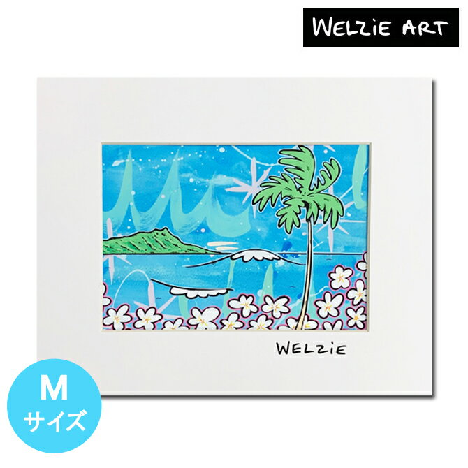 【11 14インチ】ウェルジー アートプリント DIAMOND HEAD EVENING【Welzie welzie ハワイ アート ハワイアン サーフ サーフィン 西海岸 インテリア 絵画 】