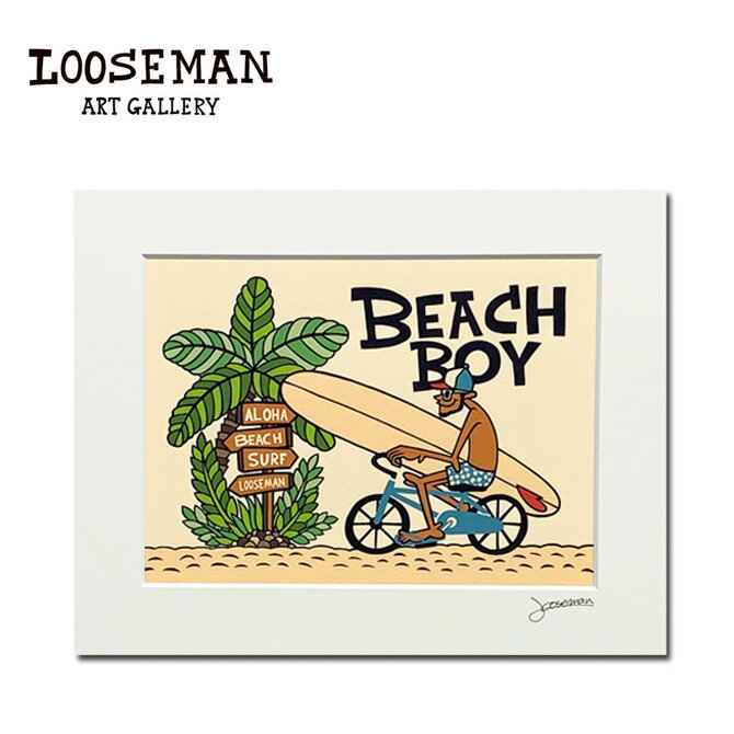 ルーズマン アートプリント "BEACH BOY" 28.0×35.5cm