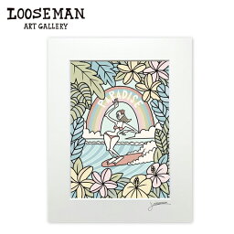 ルーズマン アートプリント "PARADISE girl" 28.0×35.5cm【LOOSEMAN looseman ハワイ アート サーフ サーフアーティスト 絵 海 波 ハワイアンアート サーフアート ハワイアン雑貨 インテリア 西海岸 テイスト】