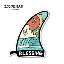 ルーズマン ステッカー 「BLESSING」【looseman LOOSEMAN ステッカー 防水 サーフィン サーフボード ハワイ ハワイアン サーフ カリフ...