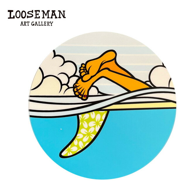 ルーズマン ステッカー FUN【looseman LOOSEMAN ステッカー 防水 サーフィン サーフボード ハワイ ハワイアン サーフ カリフォルニア シール 西海岸 ビーチテイスト 海 波 防水ステッカー 車 スーツケース カスタム】