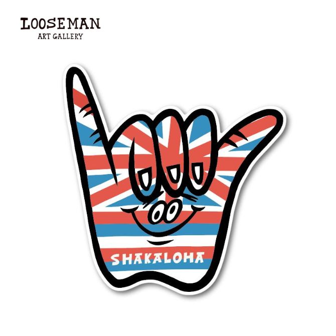 Rakuten - ルーズマン ステッカー 『SHAKALOHA』【looseman LOOSEMAN ステッカー 防水 サーフィン サーフボード ハワイ ハワイアン サーフ カリフォルニア シール 西海岸 ビーチテイスト 海 波 防水ステッカー 車 スーツケース カスタム】