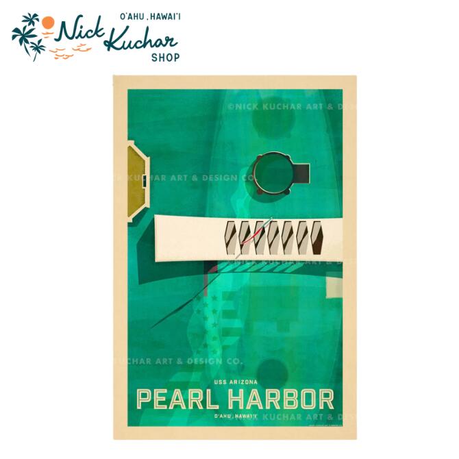 ニックカッチャー ハワイトラベルプリント Pearl Hardor USS Arizona【Nick Kuchar nickkuchar ハワイ ..