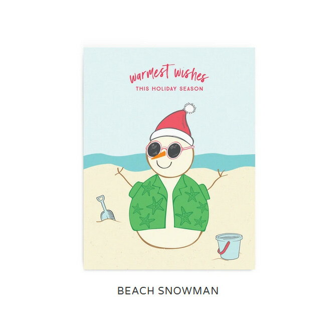 ニコメイド メッセージカード Beach Snowman 【NICO MADE ハワイ アート グリーディングカード ポストカード 南国 ハワイアンアート プレ...