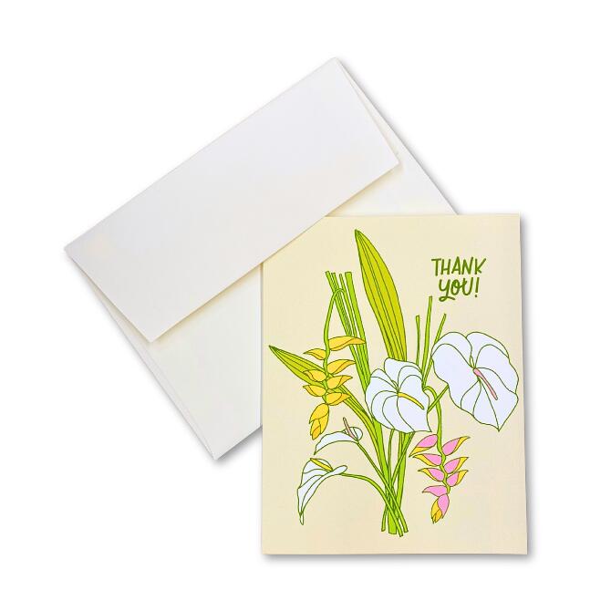 ニコメイド メッセージカード Thanks Angie Bouquet 【NICO MADE ハワイ アート グリーディングカード ポストカード 南国 ハワイアンアート プレゼント ギフト お祝い お礼 ご挨拶 誕生日 バースデー カード はがき 絵手紙 レターセット レインボー ポップ 虹 海 】